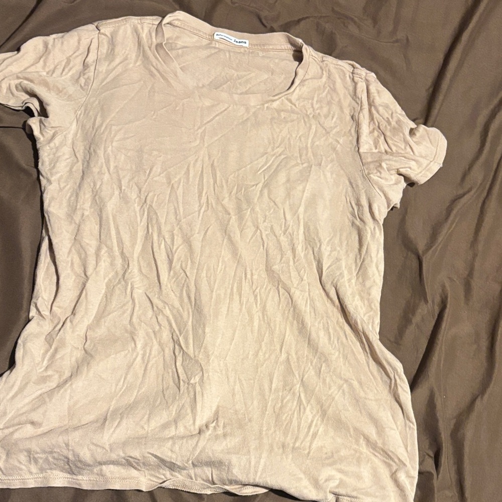 Reformation Beige Short Sleeve Tee